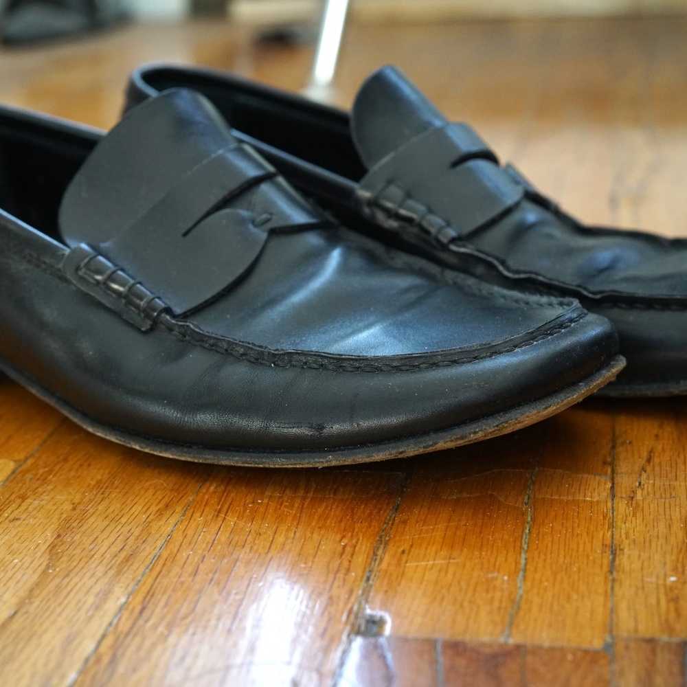 Prada leather loafers